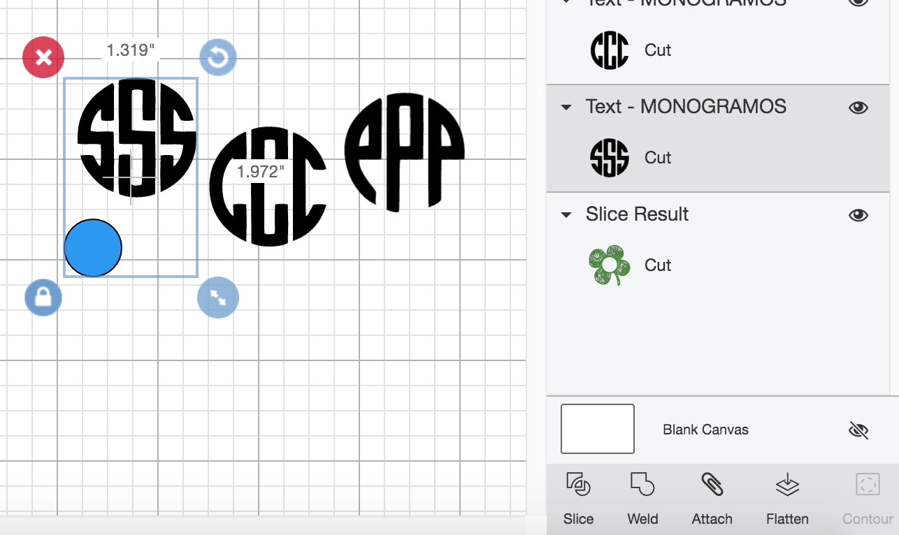 Design Space Circle Monogram Tutorial - SVG EPS PNG DXF Cut Files for ...