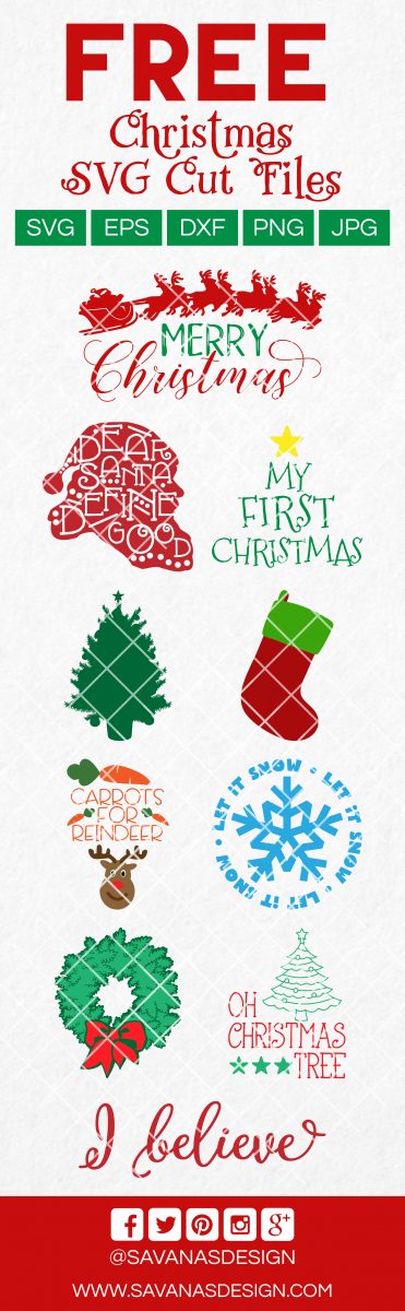 Download Free Christmas Svg Files Svg Eps Png Dxf Cut Files For Cricut And Silhouette Cameo By Savanasdesign