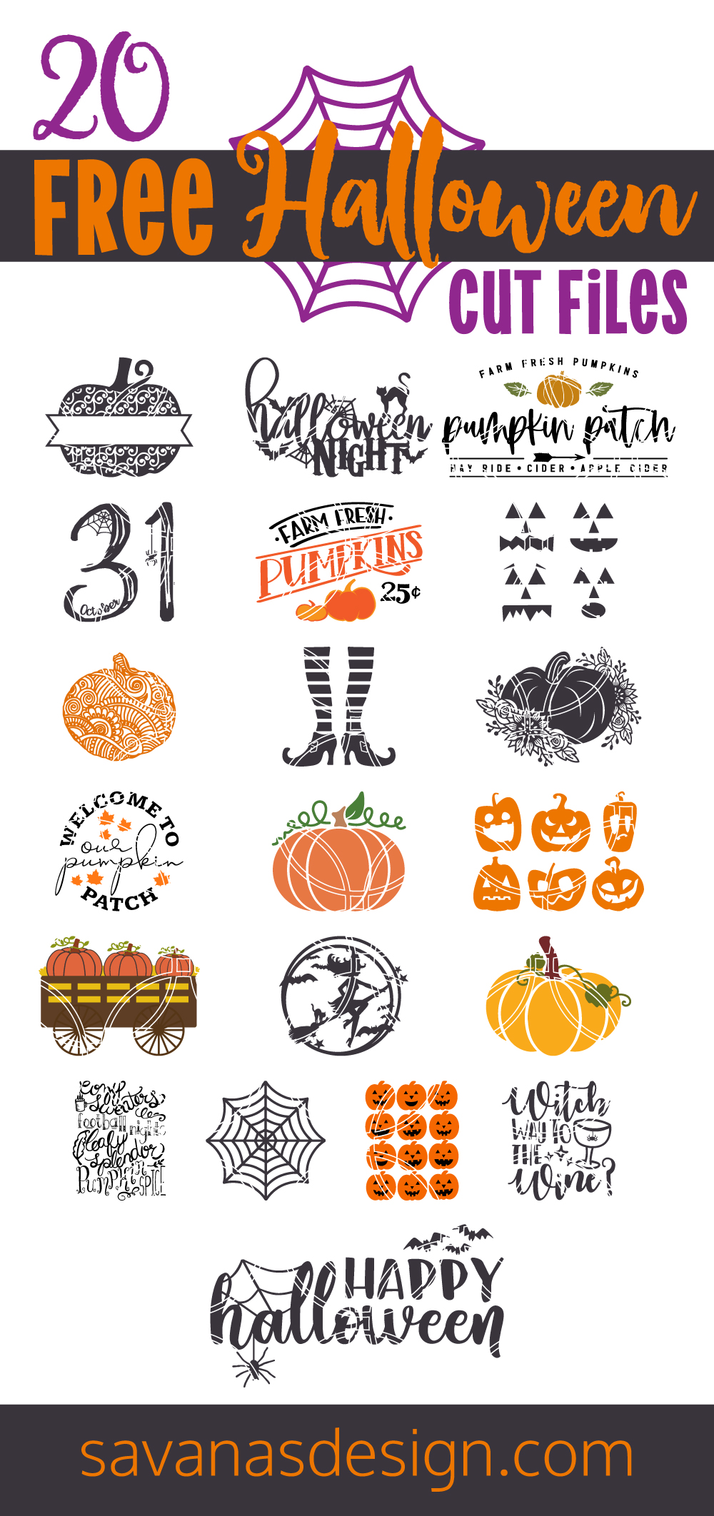 Free Halloween SVG Cut Files Pinterest