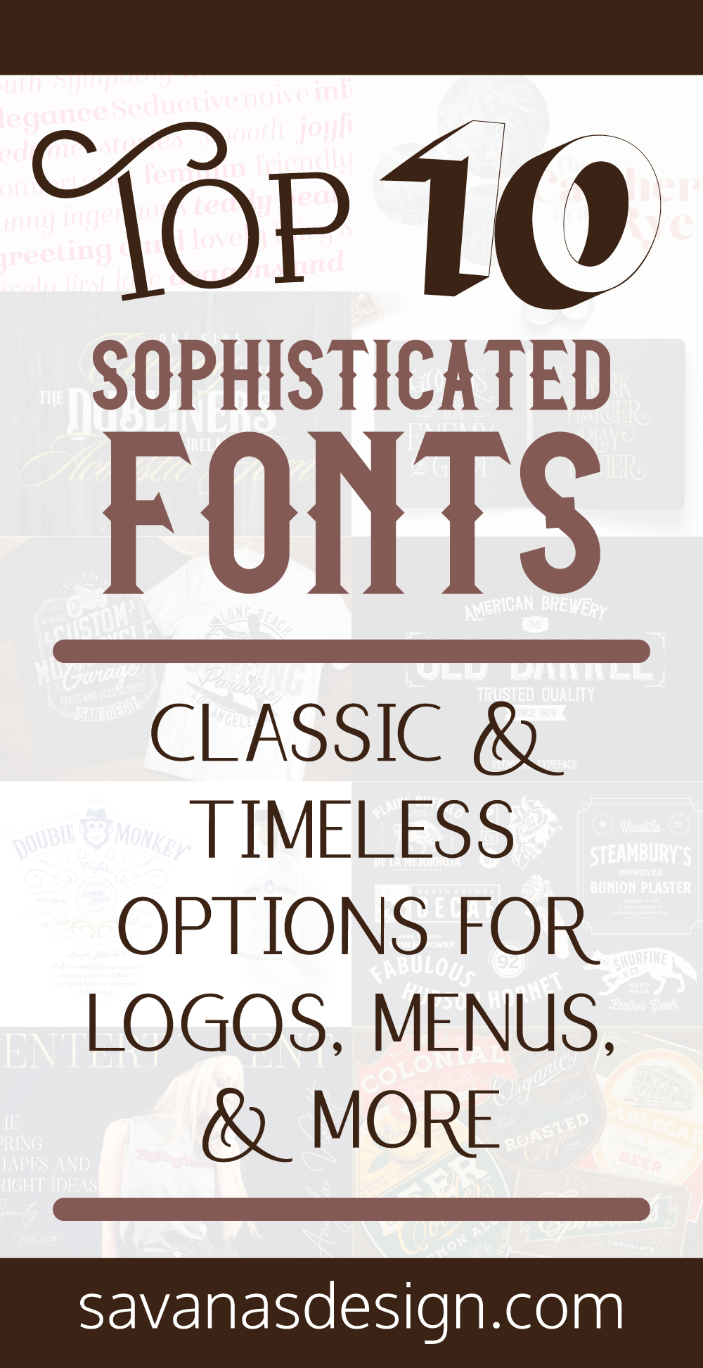 Top 10 Sophisticated Fonts - SVG EPS PNG DXF Cut Files for Cricut and  Silhouette Cameo by SavanasDesign