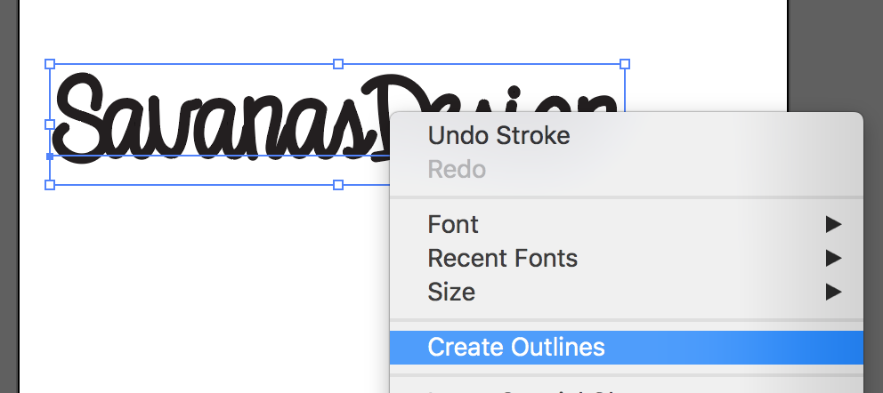 Illustrator Create Outlines