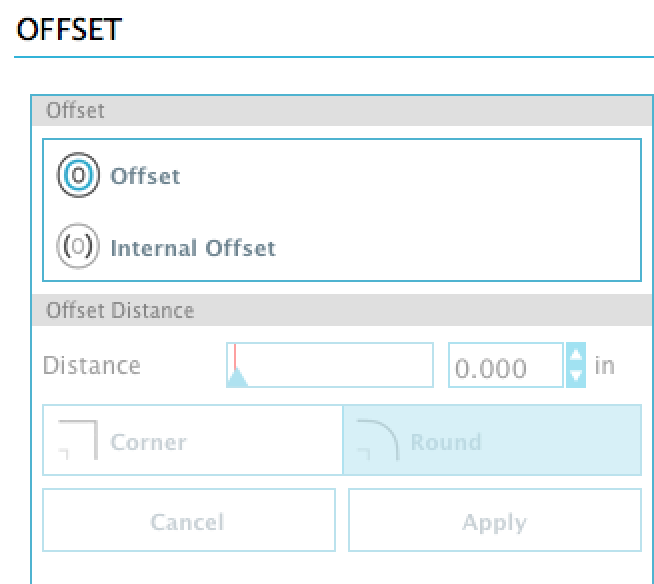 Silhouette Offset Dialog Box