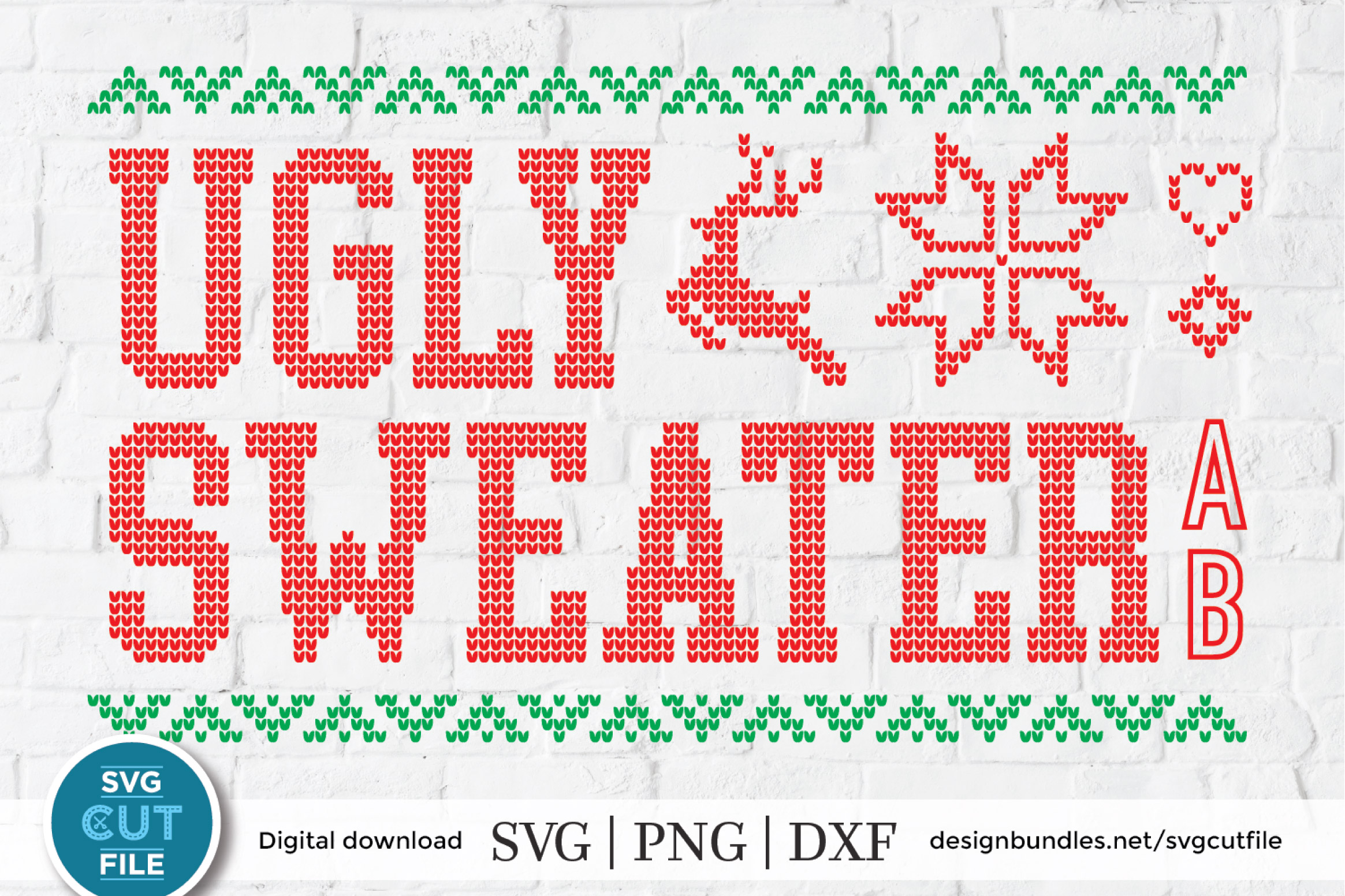 Ugly Christmas Sweater by SVGCutFile